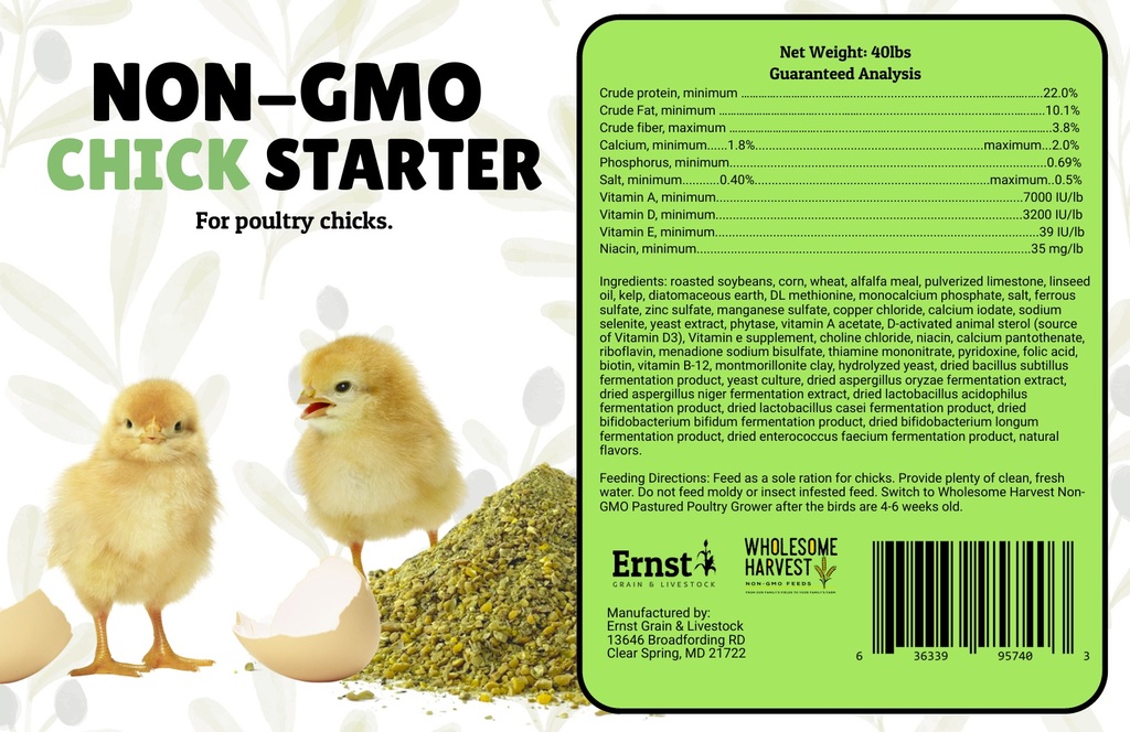 Wholesome Harvest Chick Starter 40lbs