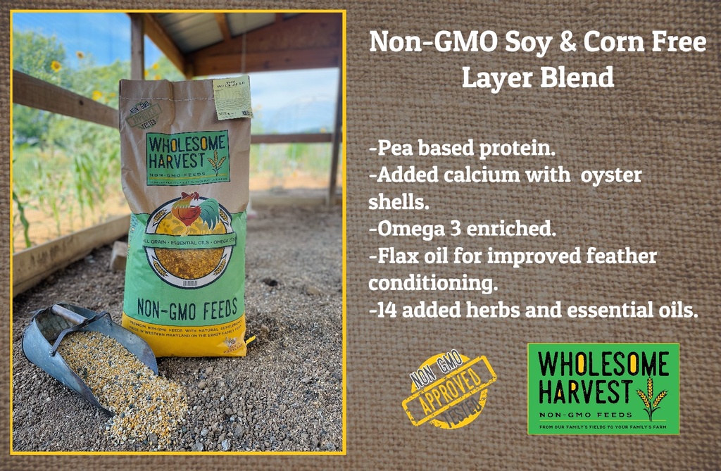 Wholesome Harvest Soy Free-Corn Free Whole Grain Layer Blend 40lbs
