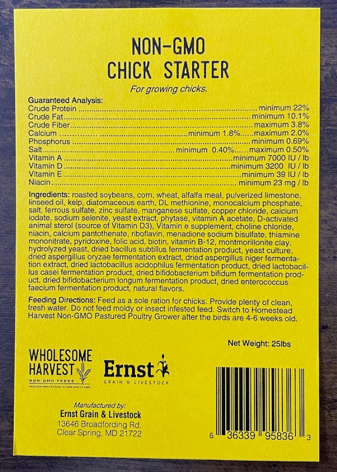 Wholesome Harvest Chick Starter 25lbs