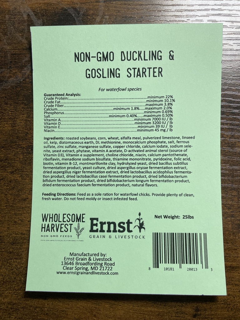 Wholesome Harvest Duckling & Gosling Starter